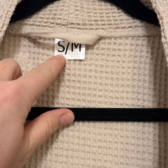 Beige Waffle Knit Robe - Picture 2 of 6